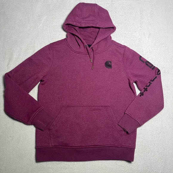 Carhartt Tops - Carhartt Women's Clarksburg Graphic Sleeve Pullover Hoodie Sweatshirt Small 4-6